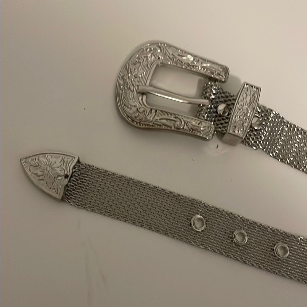Urban Outfitters Silver Mesh Belt